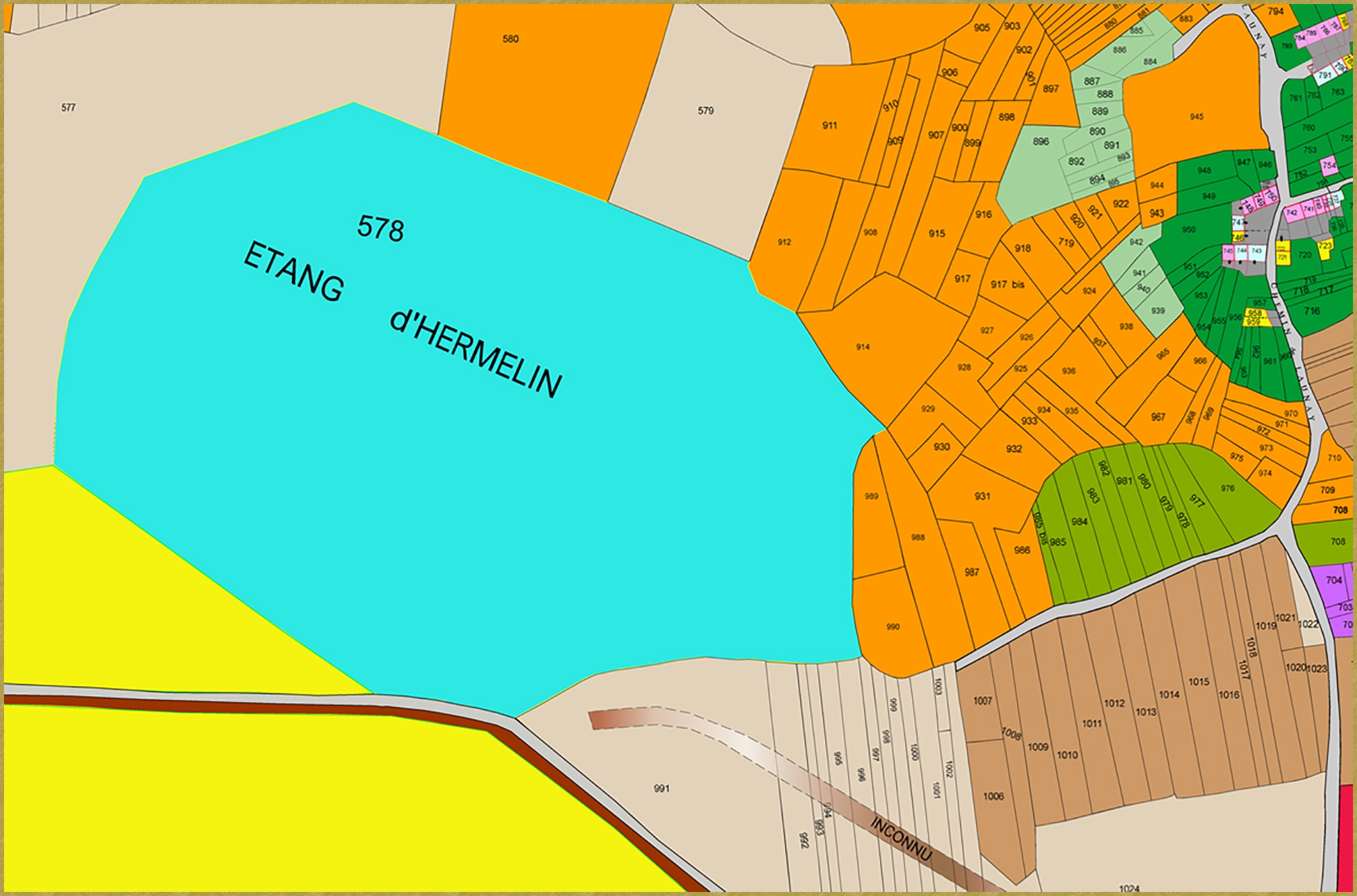 Cadastre de l’étang d’Hermelin 